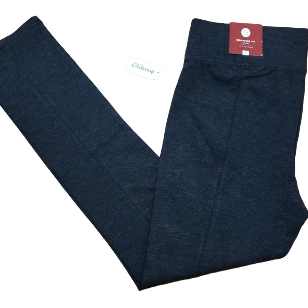 DressBarn Women L Signature Fit Gray Skinny Pull On Stretch Leggings Pant NWT